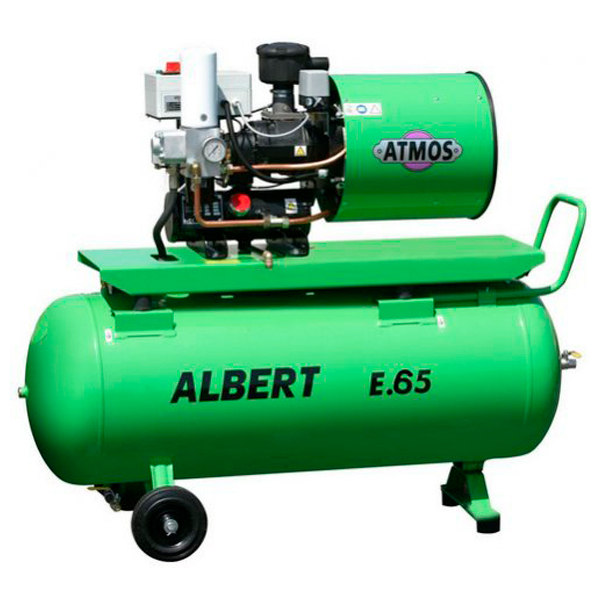 Винтовой компрессор Atmos Albert E65-10-RD на ресивере с осушителем